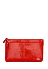 77643 Косметичка ЛЕНА RED кожа варан алый (Красный/натуральная кожа/Esse)