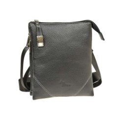 102-856-1 Сумка мужская кожа (Пеллекон) (черный/18*21*3,5/натуральная кожа/PELLECON)