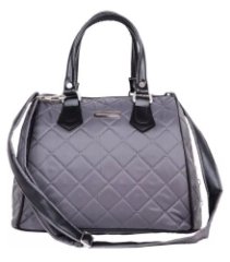 П7085 (серый) Сумка  Бьюти-Кейс из стежки (Серый/33*24*17/полиэстер)