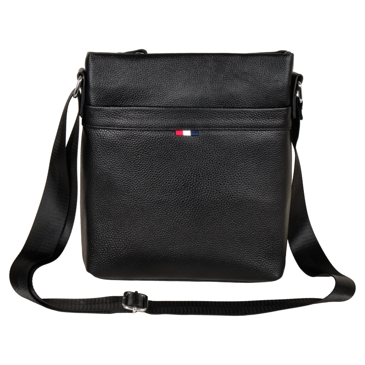 1022 Сумка мужская натуральная кожа Polar (черный/24*27*6/натуральная кожа/0,48 кг/4 литра/Polar)