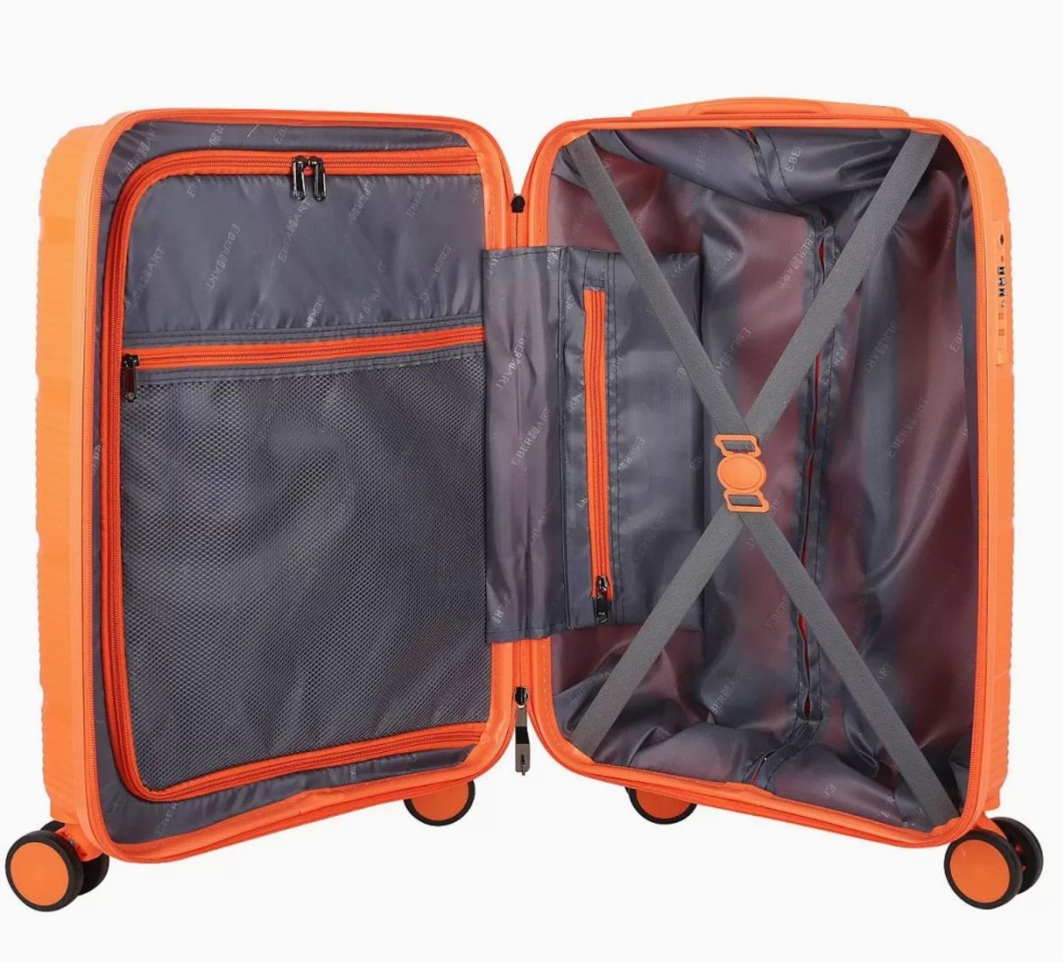 47B-007-420 Чемодан 4-х колесный (Оранжевый/37*55*22/полипропилен/S/2,5 кг/35 литров/Eberhart)