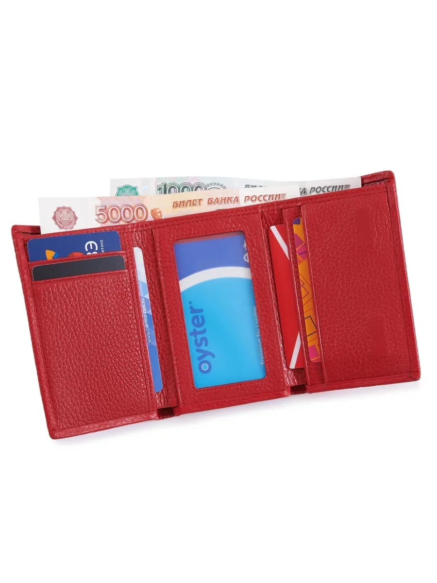 51-369-13-2 Кошелек женский (красный) (красный/12*9*3/натуральная кожа/Redmond)