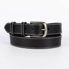 DUBNA01-L-01 Ремень женский (Черный/3,4*115/натуральная кожа/Russian Look )