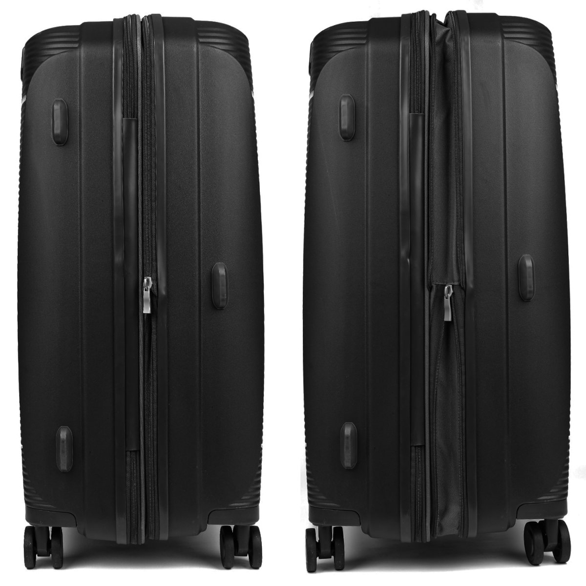 EN1010-24-2 FABRETTI Чемодан 4-х колесный 100% полипропилен (черный/46*67*29/полипропилен/M/FABRETTI)