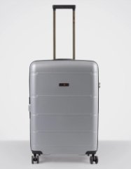 32L-008-424 Чемодан 4-х колесный (Серебряный/полипропилен/M/Eberhart)