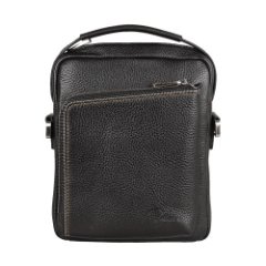 102-81505-1 Сумка мужская кожа (Пеллекон) (черный/21,5*25,5*5/натуральная кожа/PELLECON)