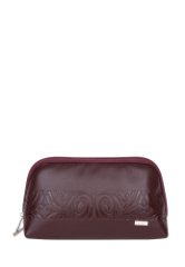 77592 Косметичка ПРЕТТИ CHERRY кожа вишня тиснение кэж. (Бордовый/натуральная кожа/Esse)