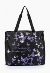 1-108 Сумка молодёжная текстиль (Время перемен/черный) (Черный/40*33*15/текстиль/ANTAN)