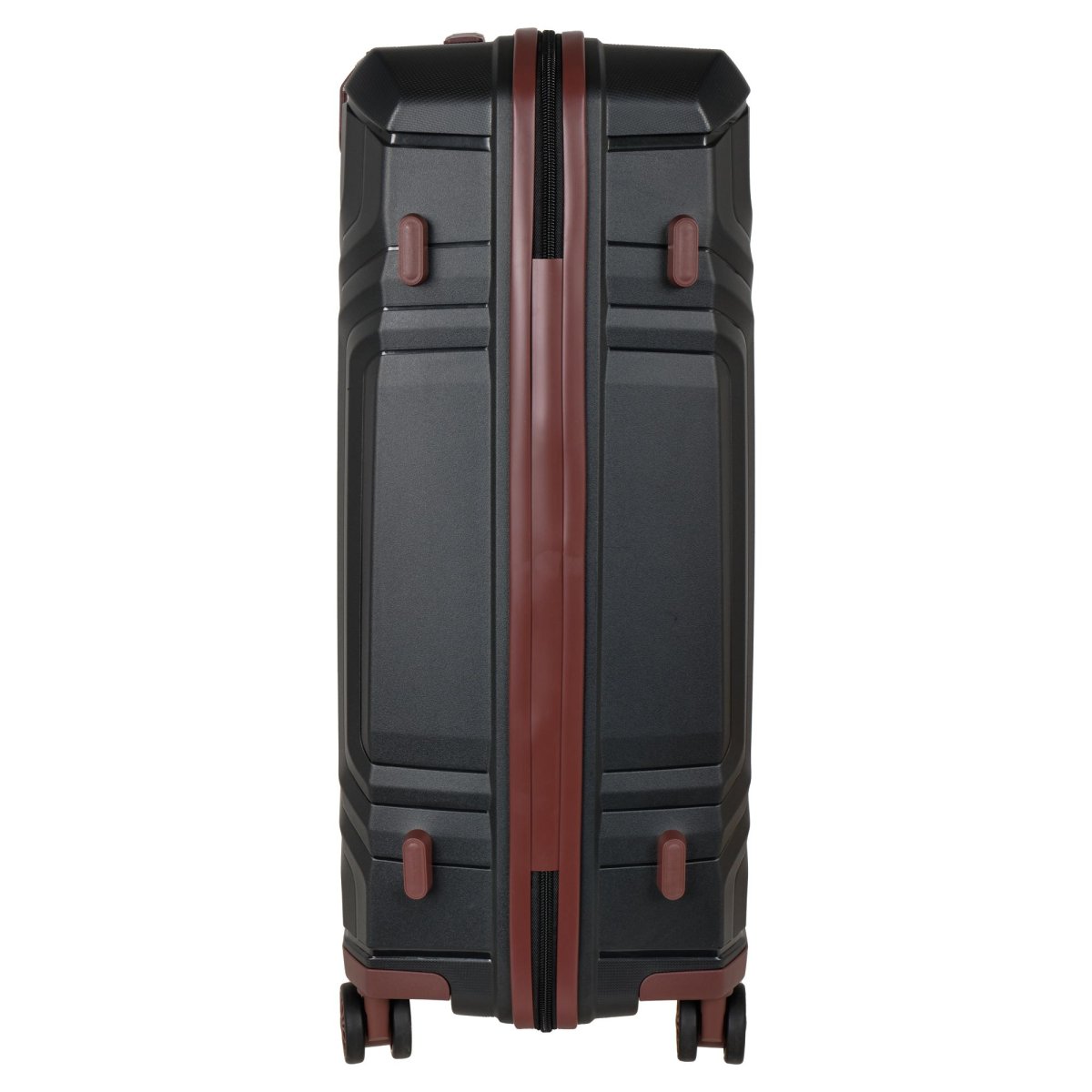 Р0015 (2-ой) Black (24) пластик PP (полипропилен) чемодан средний (Черный/46*63*25/полипропилен/3,5 кг/61 литр/Polar)