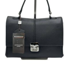 73К Сумка женская натуральная кожа (black) (черный/28*20*10/натуральная кожа/Redmond)