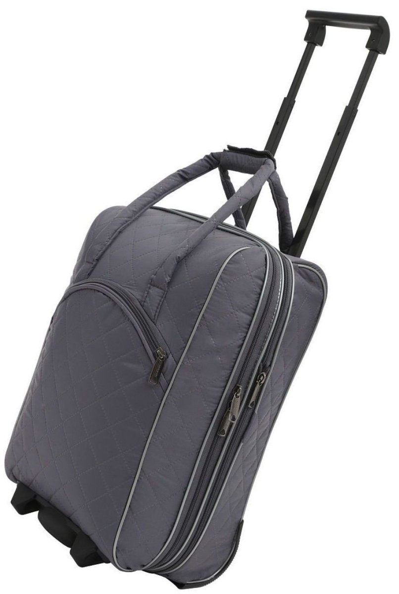 М-7318 Сумка на колесах дюспа серый (Серый/47*29*22/полиэстер)