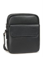 HL 11-629115 Сумка мужская натуральная кожа  (черный/18*21*8/натуральная кожа/Hogerland)