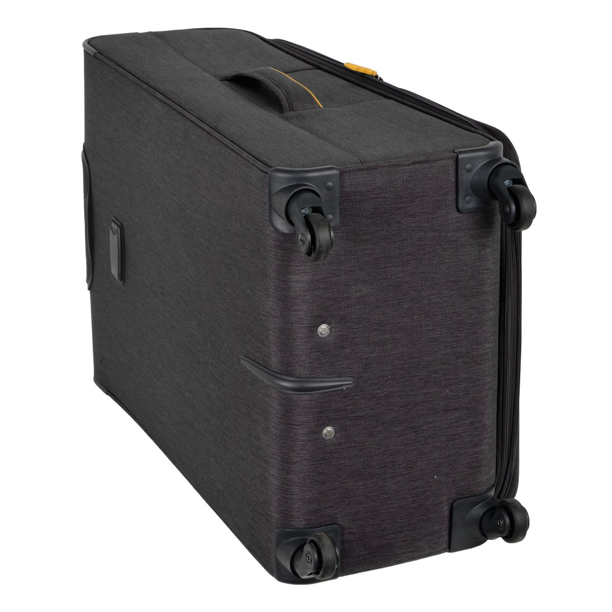 Р1919 (3-ой) D.Grey (24) темно-серый чемодан средний тканевый облегченный (серый тёмный/40,5*65,5*27(+5)/полиэстер/M/3,1 кг/64 литра/Polar)