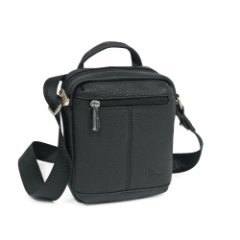 102-802-1 Сумка мужская кожа (Пеллекон) (черный/15*18,5*4,5/натуральная кожа/PELLECON)