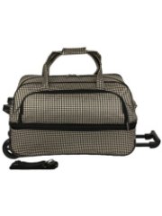 М-118 Сумка на колёсах дизайн гусиная лапка (Бежевый/50*32*30/полиэстер/NTL Continent)