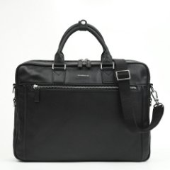 L16547-2 (FABRETTI) Сумка мужская натуральная кожа (черный/39*30*9/натуральная кожа/FABRETTI)