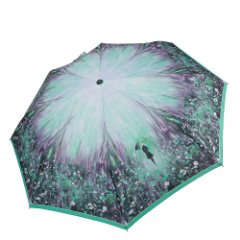 UFLR0036-11 Зонт женский Fabretti, автомат, 3 сложения, эпонж (зелёный/полиэстер/FABRETTI)