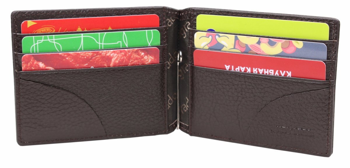 32420-5002D Brown Зажим для денег Malgrado (коричневый/11,5*8,5*0,8/натуральная кожа/Malgrado)