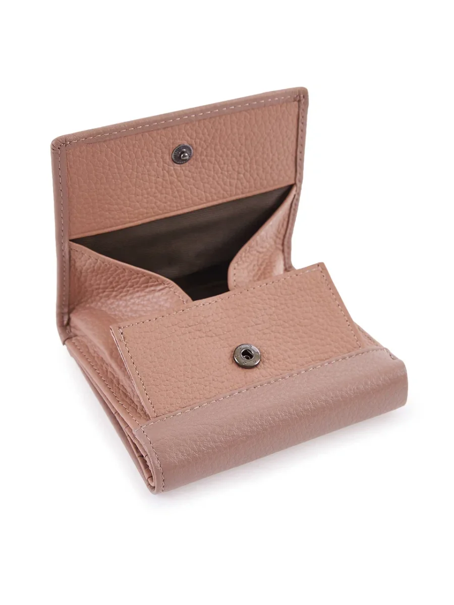 51-353-18-2 Кошелек женский (бежевый) (Бежевый/10*9,5*3/натуральная кожа)
