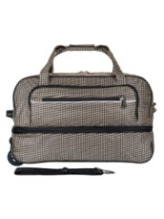 М-16 Сумка на колесах дизайн гусиная лапка (Бежевый/49*32*28/полиэстер/NTL Continent)