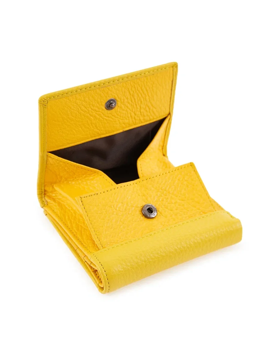 51-353-17-2 Кошелек женский (жёлтый) (Жёлтый/10*9,5*3/натуральная кожа)