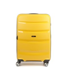 EN7520-24-7 FABRETTI Чемодан 4-х колесный 100% полипропилен (Жёлтый/44*67*25/полипропилен/M/FABRETTI)