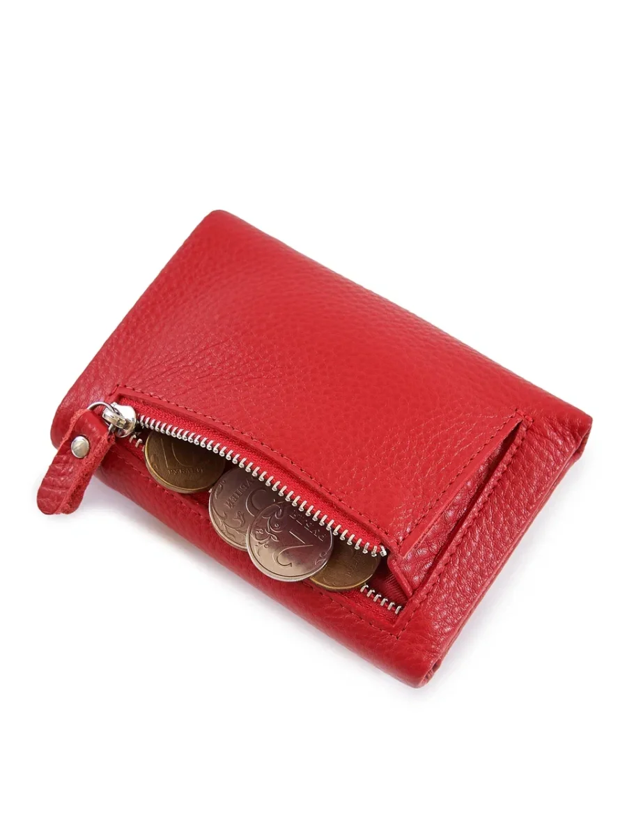 51-369-13-2 Кошелек женский (красный) (красный/12*9*3/натуральная кожа/Redmond)