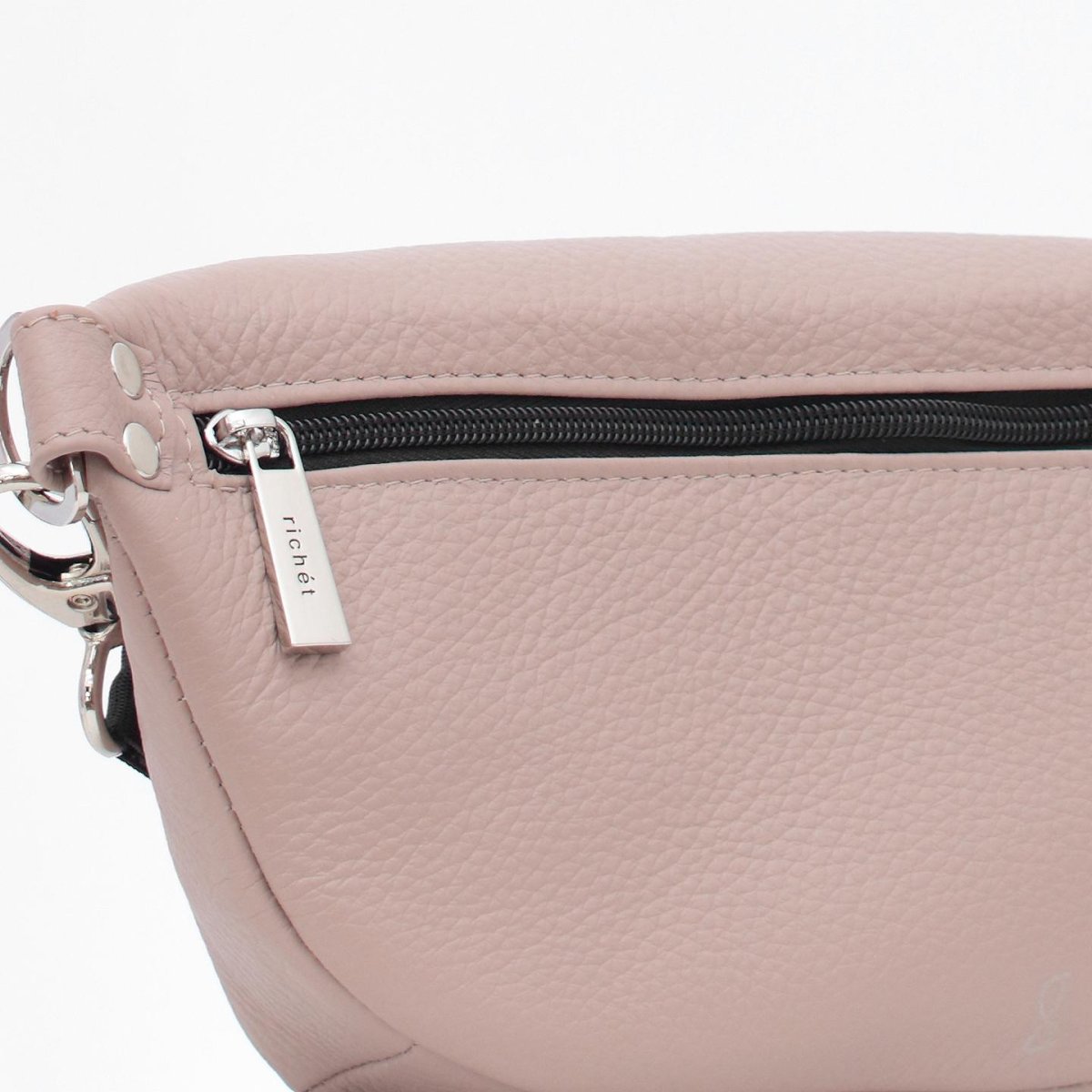 2476LN Сумка женская поясная Пудра (розовый/натуральная кожа/Richet)