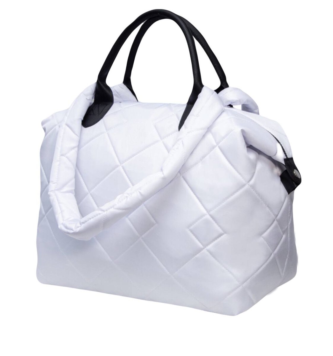 003-31403 Сумка спортивная дорожная белый+ромбы (Dewspo) (Белый/39*30*23/текстиль/KATY NIKOLAEVA)