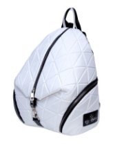 709-3140404/1 Рюкзак белый+треугольники+карабин+мягк лямки (Dewspo) (Белый/29*37*16/текстиль/KATY NIKOLAEVA)