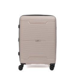 AT1010-24-12 FABRETTI Чемодан 4-х колесный 100% полипропилен (бежевый тёмный/полипропилен/48*66*27/полипропилен/M/FABRETTI)
