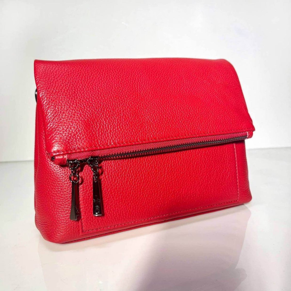 1952К Сумка женская натуральная кожа (красный) (Красный/25*20*9/натуральная кожа/Redmond)