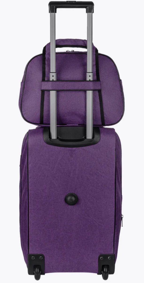 М-5901Б Сумки на колёсах с бьютиком катионик фиолетовый (фиолетовый/56*35*33+28/катионик/NTL Continent)