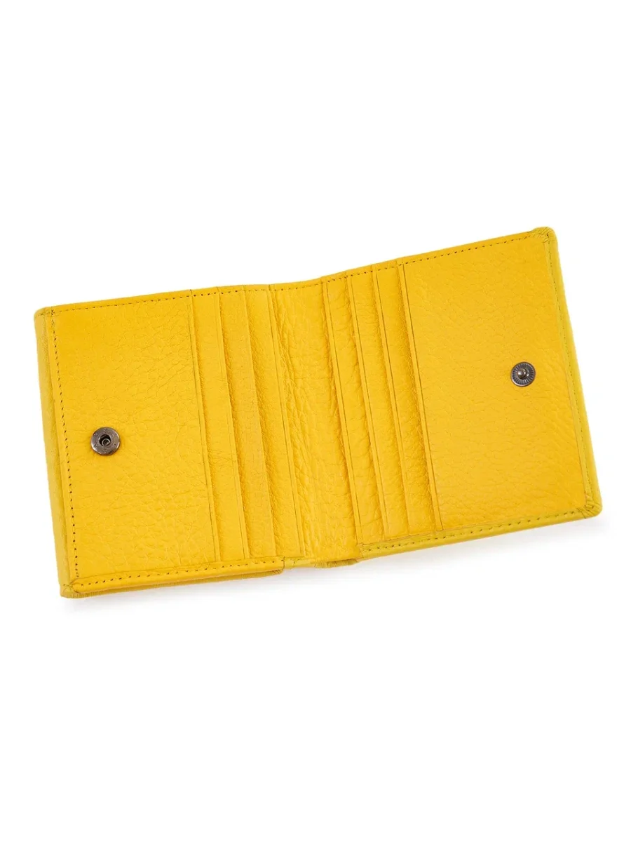 51-353-17-2 Кошелек женский (жёлтый) (Жёлтый/10*9,5*3/натуральная кожа)