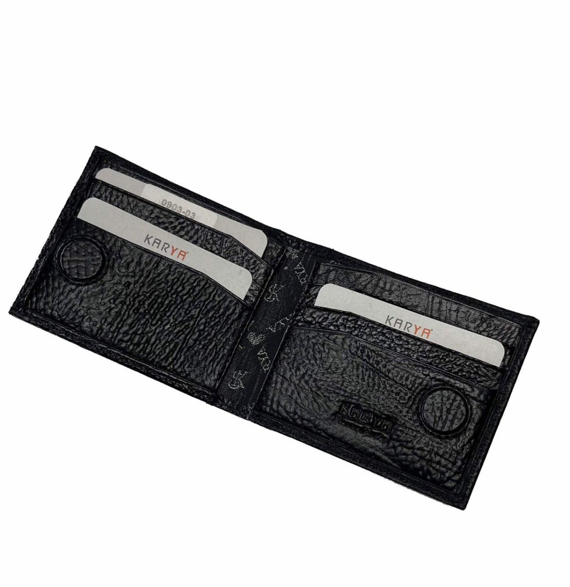 0903-03 Зажим для купюр на магните KARYA (Черный/10*8,5*1/натуральная кожа/KARYA)