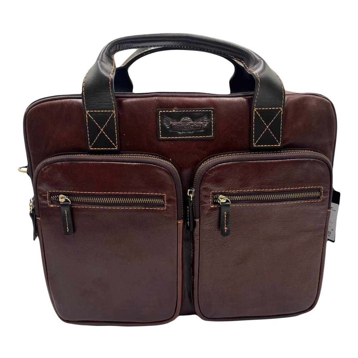 4063 (Brown) Сумка мужская натуральная кожа (коричневый/39*30*6,5/натуральная кожа/Hogerland)