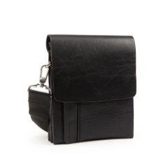 110-620-21 Сумка мужская натуральная кожа (чёрный) (Черный/16*5*20/натуральная кожа/M)