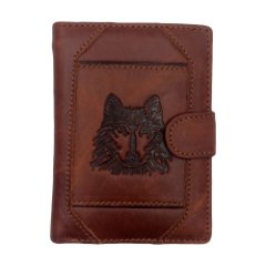 302-6 Портмоне натуральная кожа волк (brown) (коричневый/14*10*2/натуральная кожа/Hogerland)