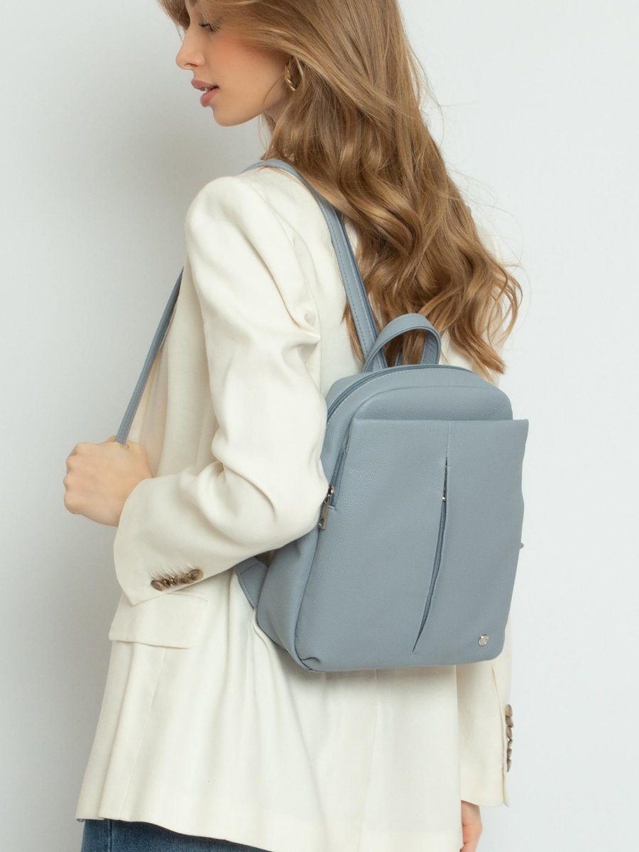 1005VN Рюкзак женский Голубой (Голубой/23,5*28,5*11/Экокожа/Richet)