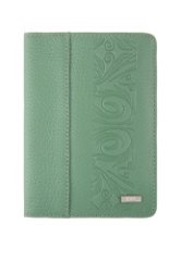 78525 Обложка паспорт PAGE ВАСАБИ кожа флотер васаби тиснение кэж. (Зелёный/натуральная кожа/Esse)