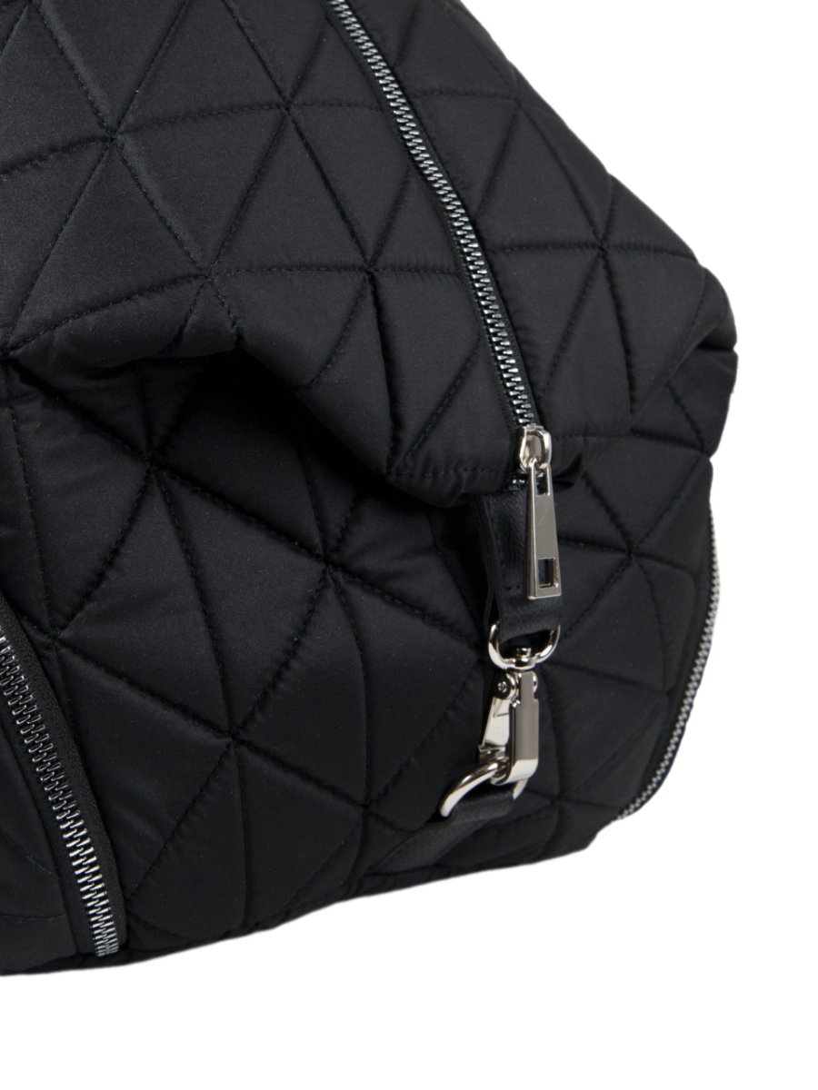 709-3030404/1 Рюкзак черный+треугольники+карабин+мягк. лямки (Dewspo) (Черный/29*37*16/текстиль/KATY NIKOLAEVA)