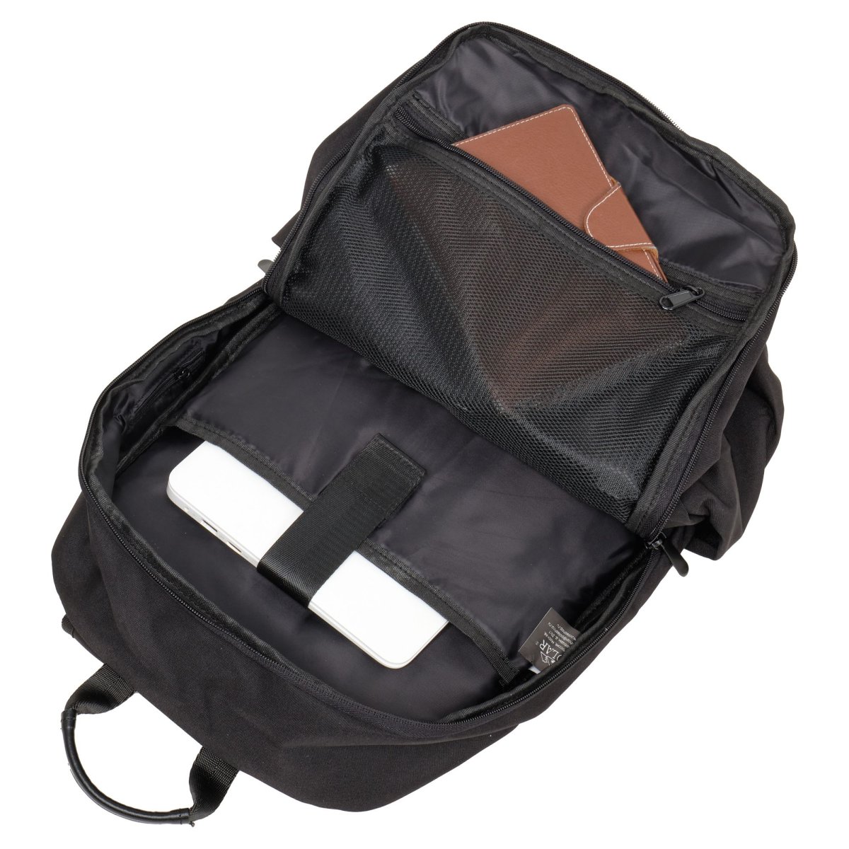 Г-599 (черный) Рюкзак для ноутбука текстиль (Черный/28*46*12/полиэстер/0,8 кг/16 литров/Polar)