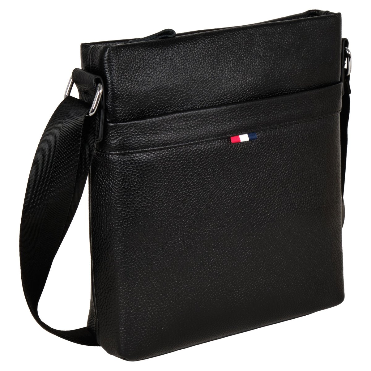 1022 Сумка мужская натуральная кожа Polar (черный/24*27*6/натуральная кожа/0,48 кг/4 литра/Polar)