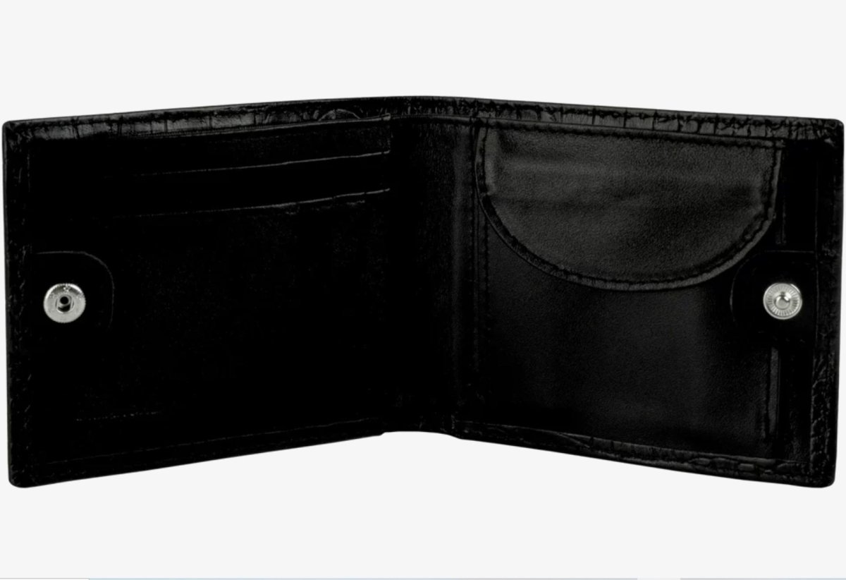 41109 Портмоне без хлястика Премиум аллигатор (черный) (черный/натуральная кожа/Dimanche)