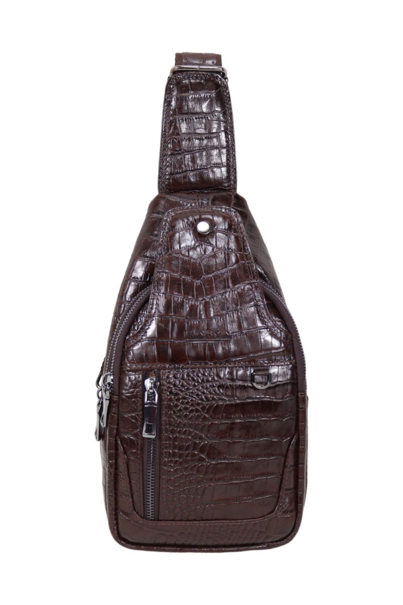 0264-57 Сумка-рюкзак на одной лямке натуральная кожа KARYA (Коричневый/16*30*9/натуральная кожа/KARYA)