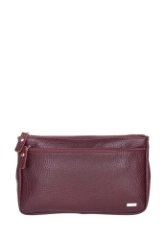 77557 Косметичка ЛЕНА CHERRY кожа флотер бордо (Бордовый/натуральная кожа/Esse)