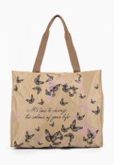 1-108 Сумка молодёжная текстиль (Время перемен/бежевый) (бежевый/40*33*15/текстиль/ANTAN)