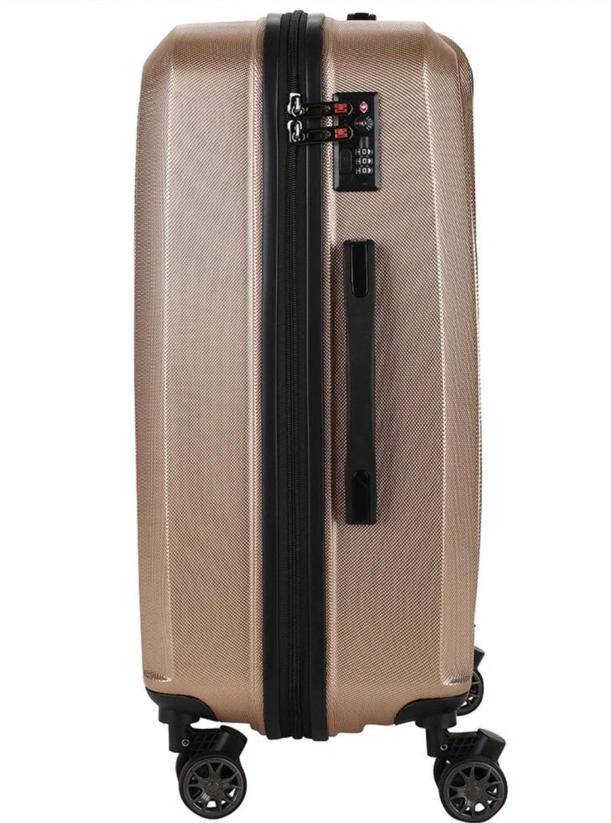 04D-004-424 Чемодан 4-х колесный (Бежевый/47*69*31/35/поликарбонат/M/3,7 кг/80 литров)