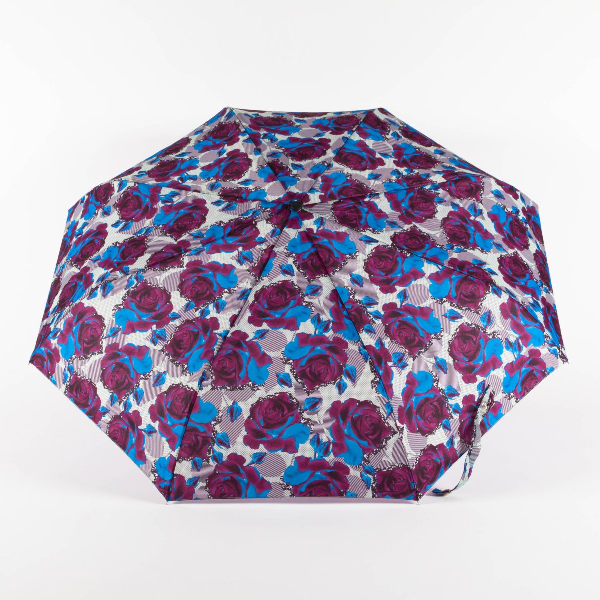 637295-S Зонт женский 3 сл.,полный автомат,облег.пласт. прямая (полиэстер/Goroshek)