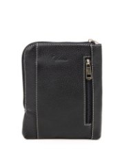 102-855-1 Сумка мужская (Пеллекон) (черный/14*20*2/натуральная кожа/PELLECON)